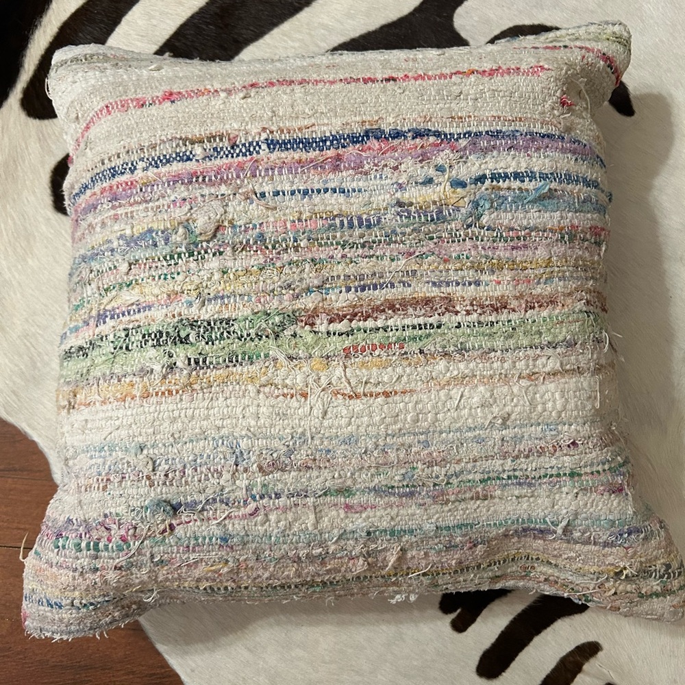 Mae Woven throw pillow